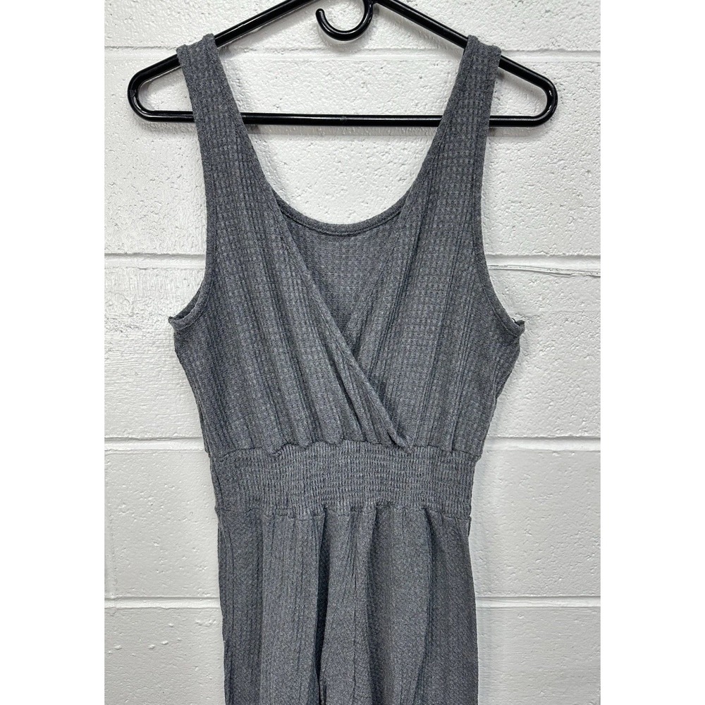Paper Crane Romper Jumpsuit Gray‎ Waffle Knit Stretch / Women's Medium